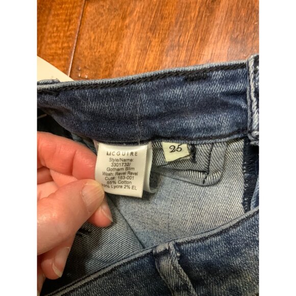 McGuire Medium Wash Gotham Slim Blue Denim Jeans, Size 25 - Picture 7 of 7